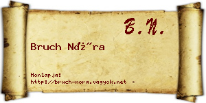 Bruch Nóra névjegykártya