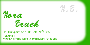 nora bruch business card